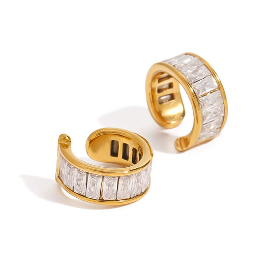 Baguette Bezel Set Ear Cuff (1)