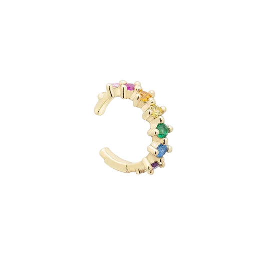The Lauren - Rainbow Pavé CZ Ear Cuff (1)