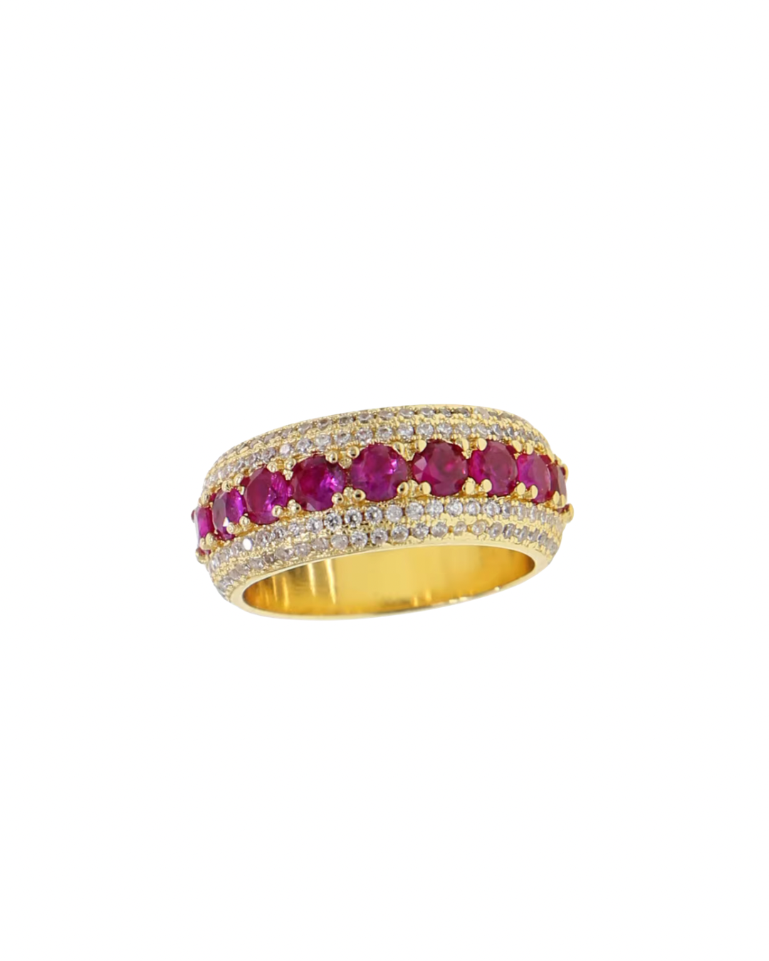 Fushia Fushion Pavé Ring